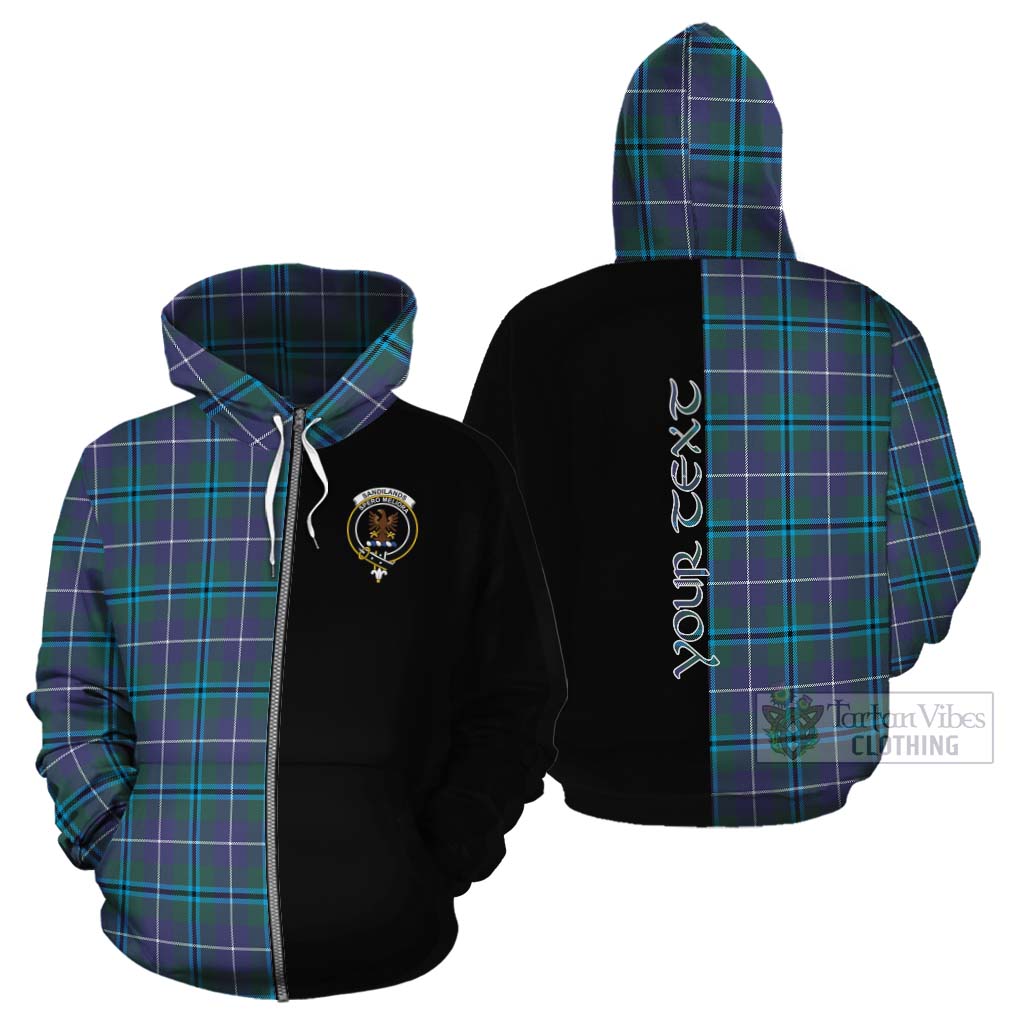 Tartan Vibes Clothing Sandilands Tartan Cotton Hoodie with Family Crest and Half Of Me Style