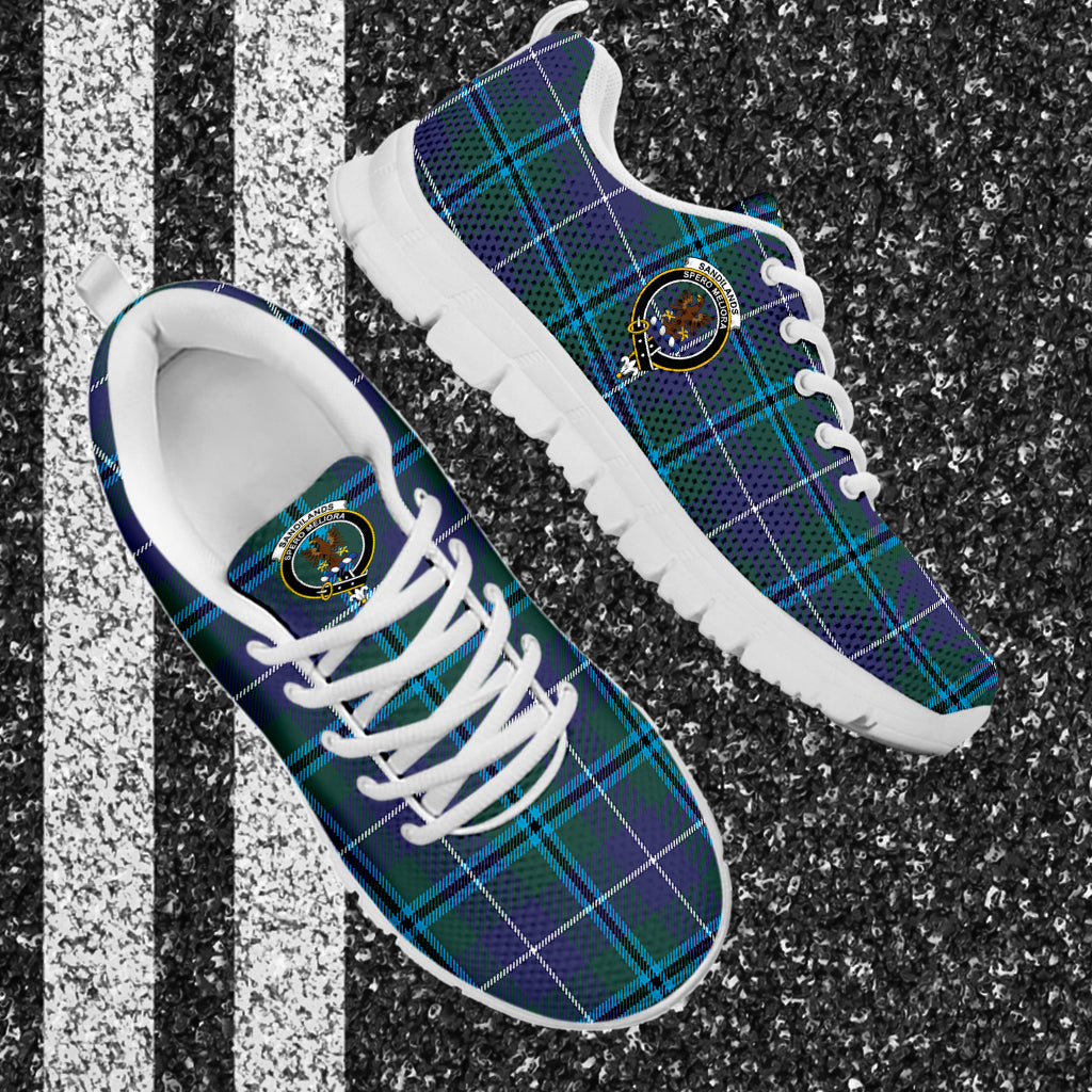 Sandilands Tartan Sneakers with Family Crest - Tartan Vibes Clothing