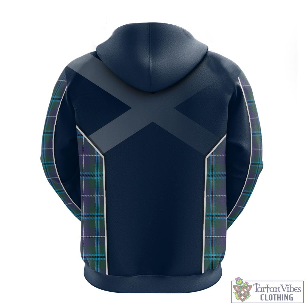 Tartan Vibes Clothing Sandilands Tartan Hoodie with Family Crest and Scottish Thistle Vibes Sport Style