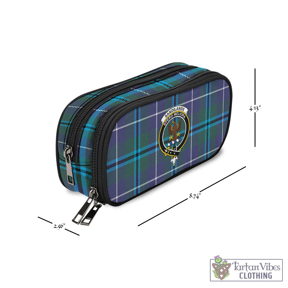 Tartan Vibes Clothing Sandilands Tartan Pen and Pencil Case with Family Crest