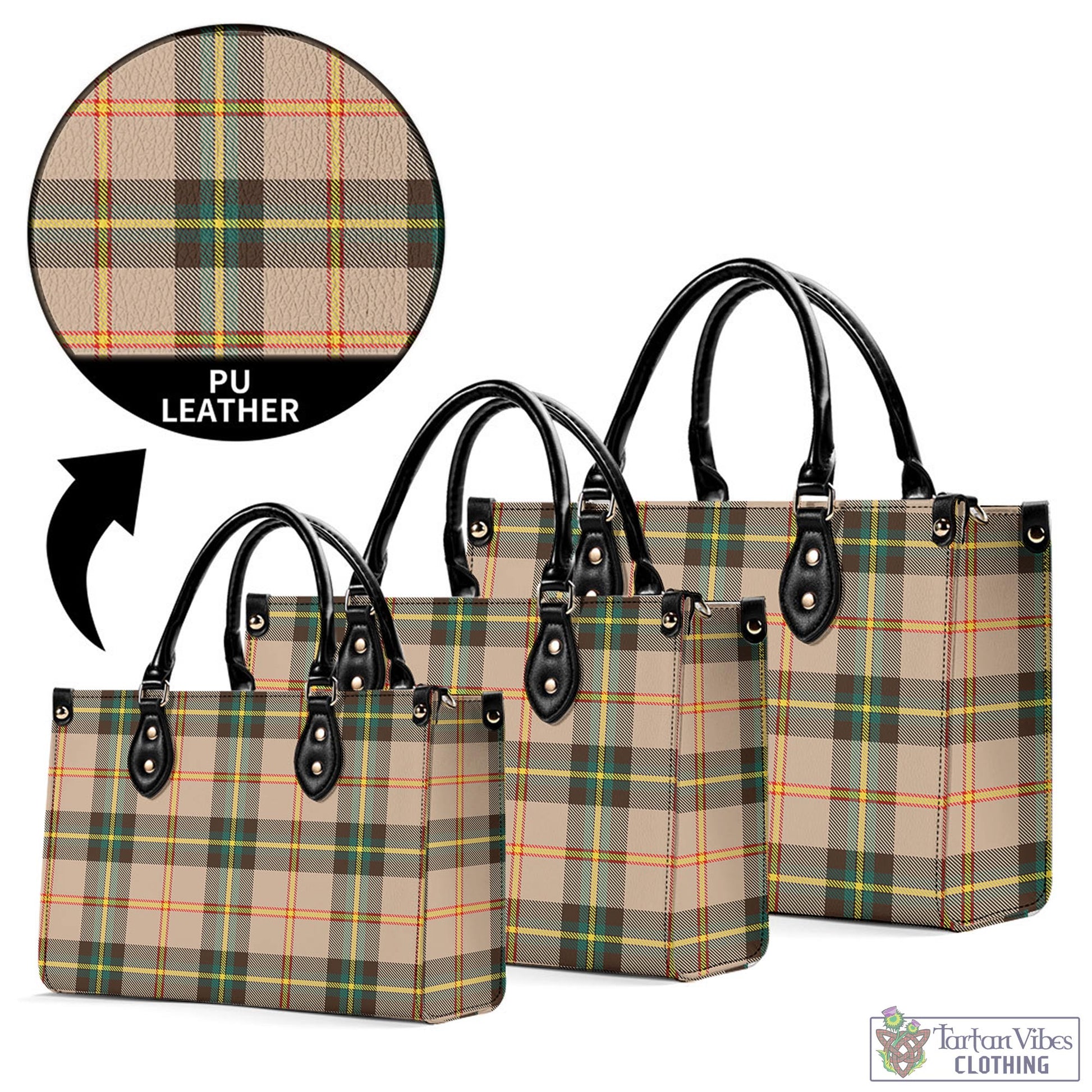 Tartan Vibes Clothing Saskatchewan Province Canada Tartan Luxury Leather Handbags