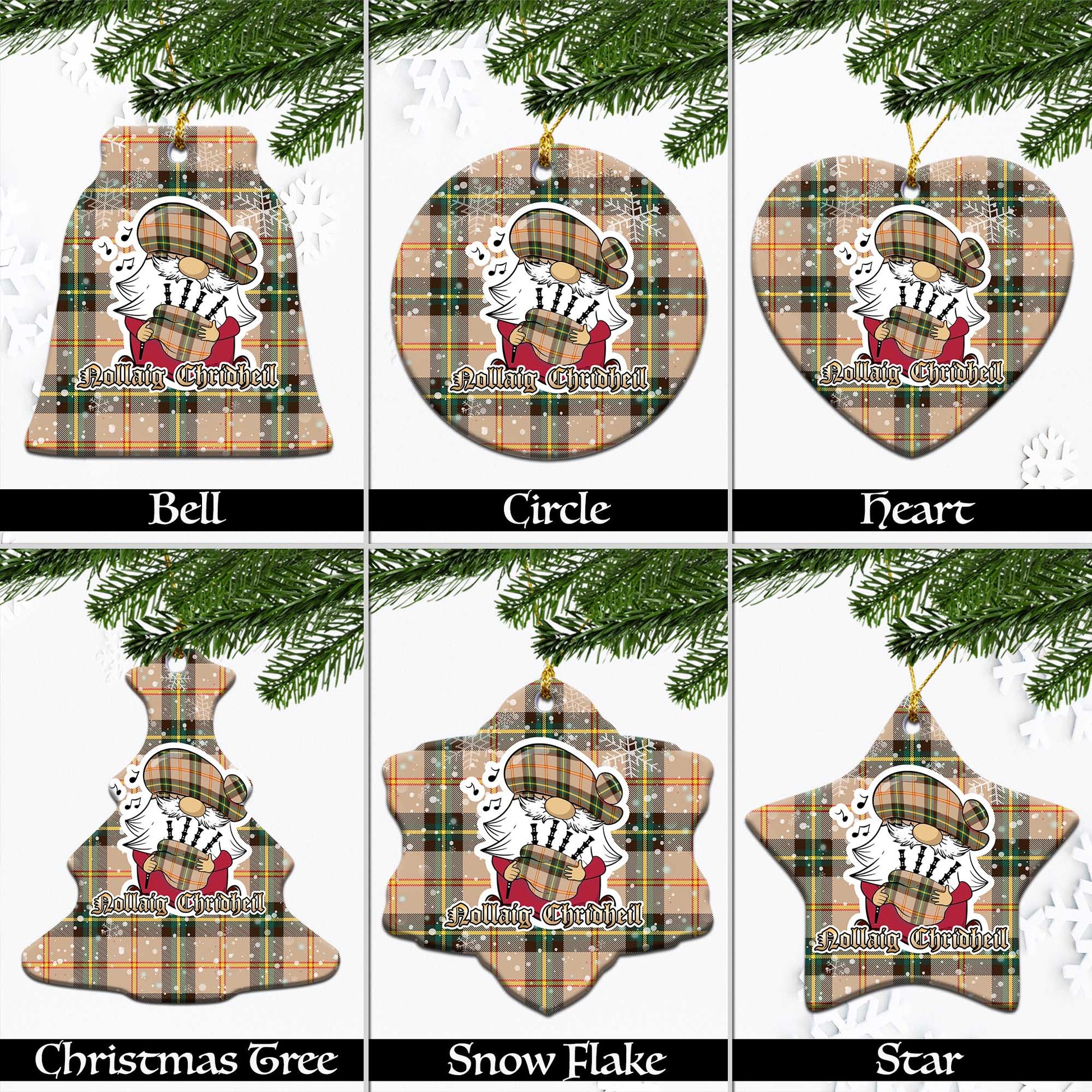 saskatchewan-province-canada-tartan-christmas-ornaments-with-scottish-gnome-playing-bagpipes