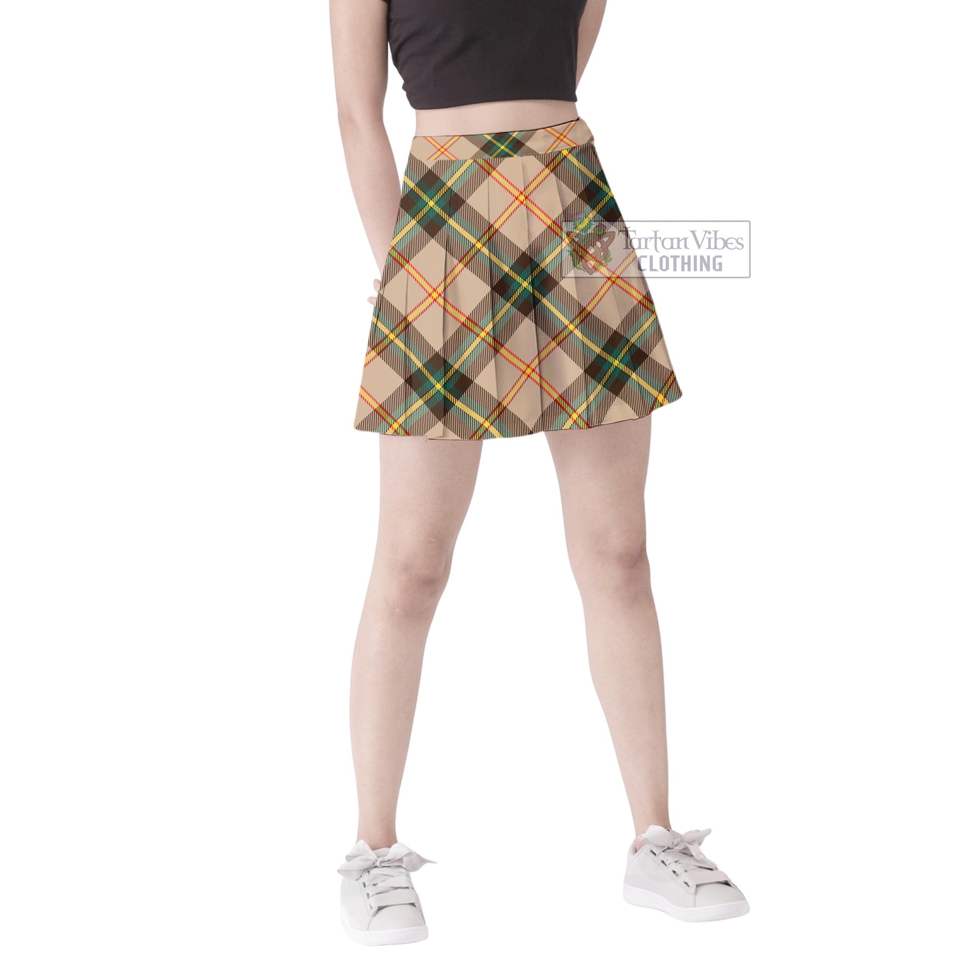 Tartan Vibes Clothing Saskatchewan Province Canada Tartan Women's Plated Mini Skirt