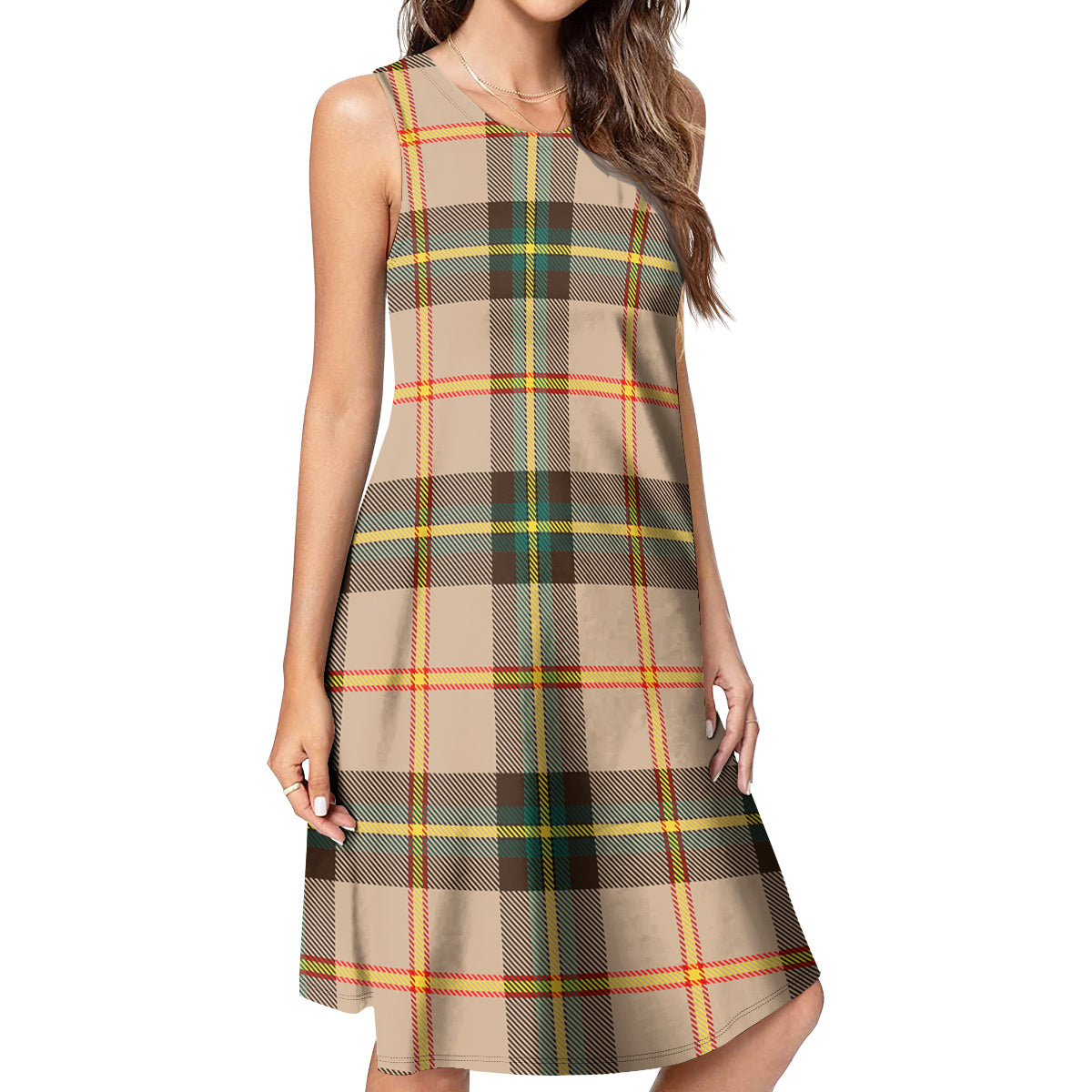 Saskatchewan Province Canada Tartan Womens Casual Dresses - Tartanvibesclothing