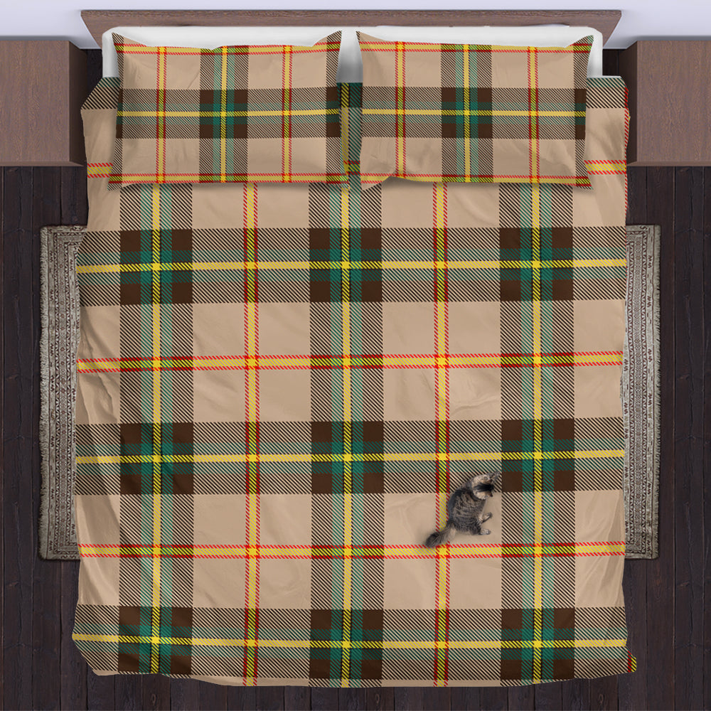 saskatchewan-province-canada-tartan-bedding-set