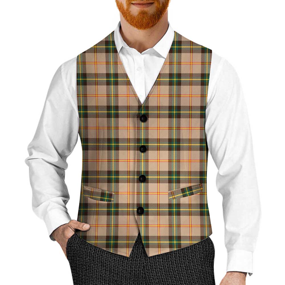 Tartan Vibes Clothing Saskatchewan Province Canada Tartan Men's Sleeveless Suit Vest