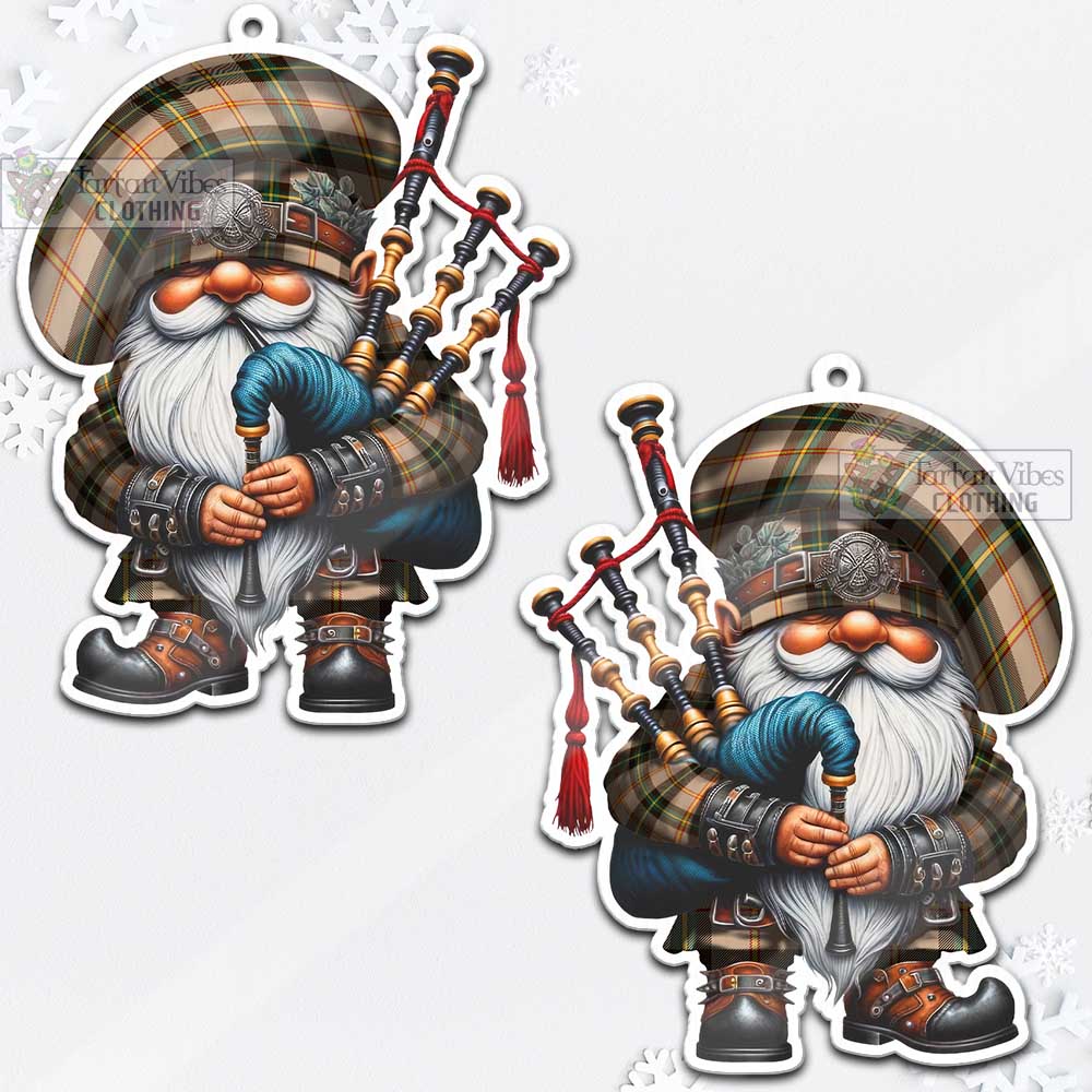 Tartan Vibes Clothing Saskatchewan Province Canada Tartan Badpiper Gnome Christmas Ornament