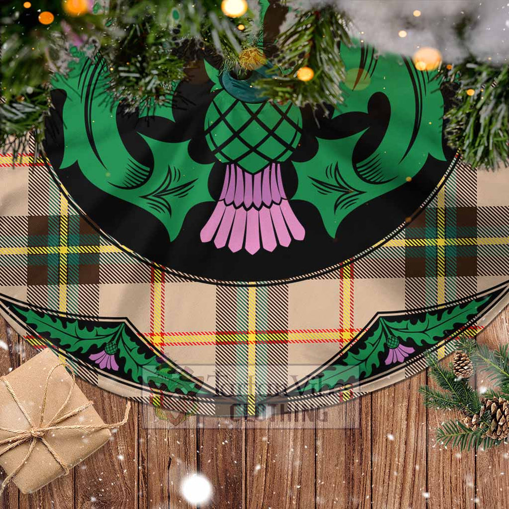 Tartan Vibes Clothing Saskatchewan Province Canada Tartan Christmas Tree Skirt Scottish Thistle Style