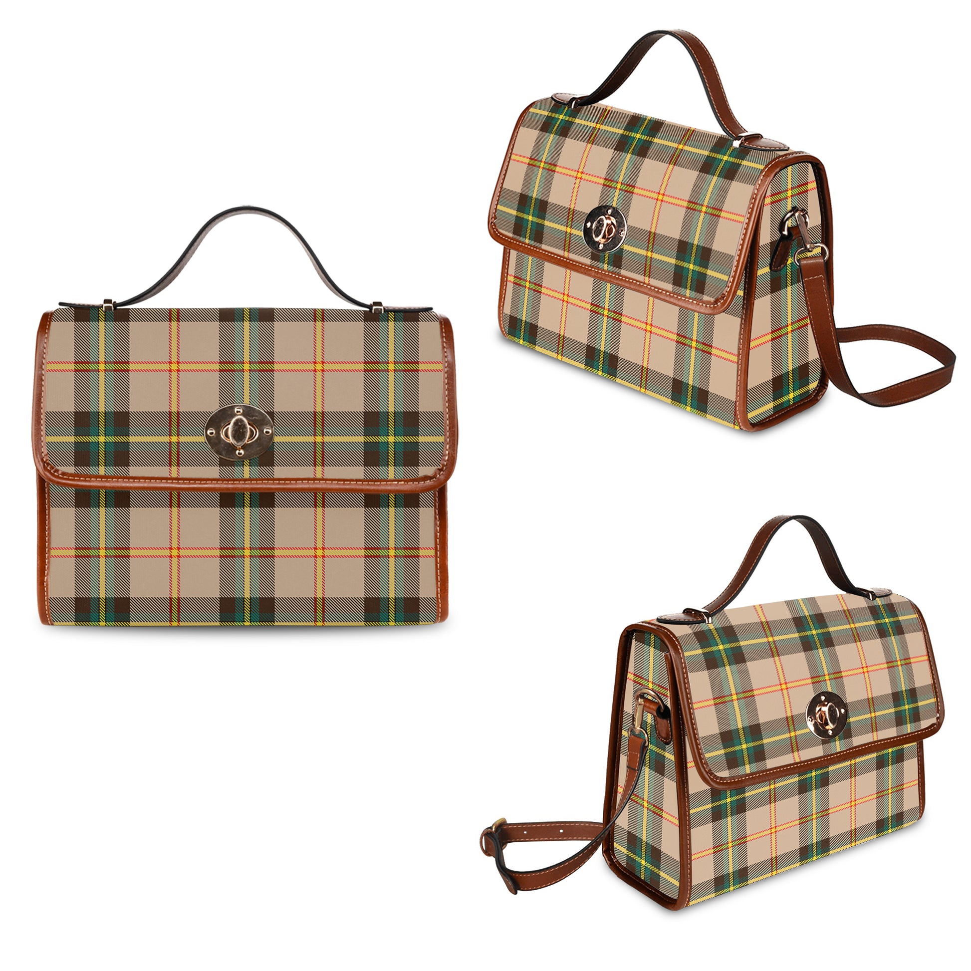 saskatchewan-province-canada-tartan-leather-strap-waterproof-canvas-bag