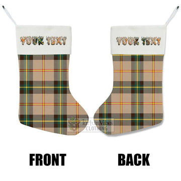 Saskatchewan Province Canada Tartan Christmas Stocking with Personalized Text