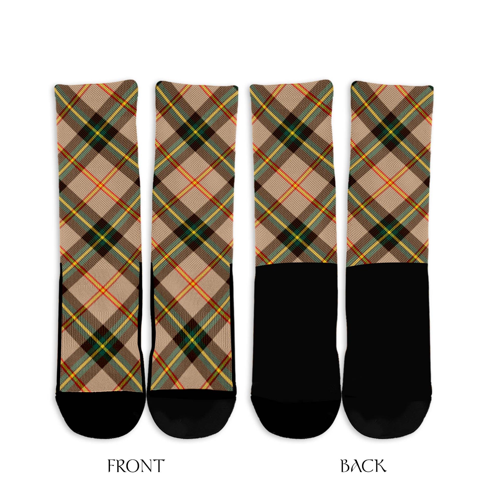 Saskatchewan Province Canada Tartan Crew Socks Cross Tartan Style - Tartanvibesclothing