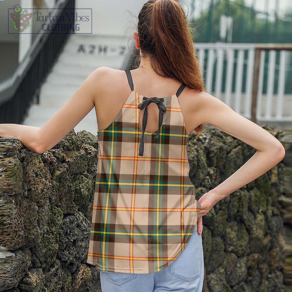 Tartan Vibes Clothing Saskatchewan Province Canada Tartan Loose Halter Neck Camisole