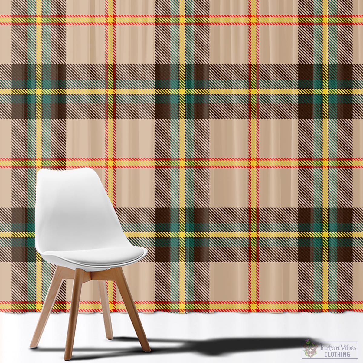 Saskatchewan Province Canada Tartan Window Curtain