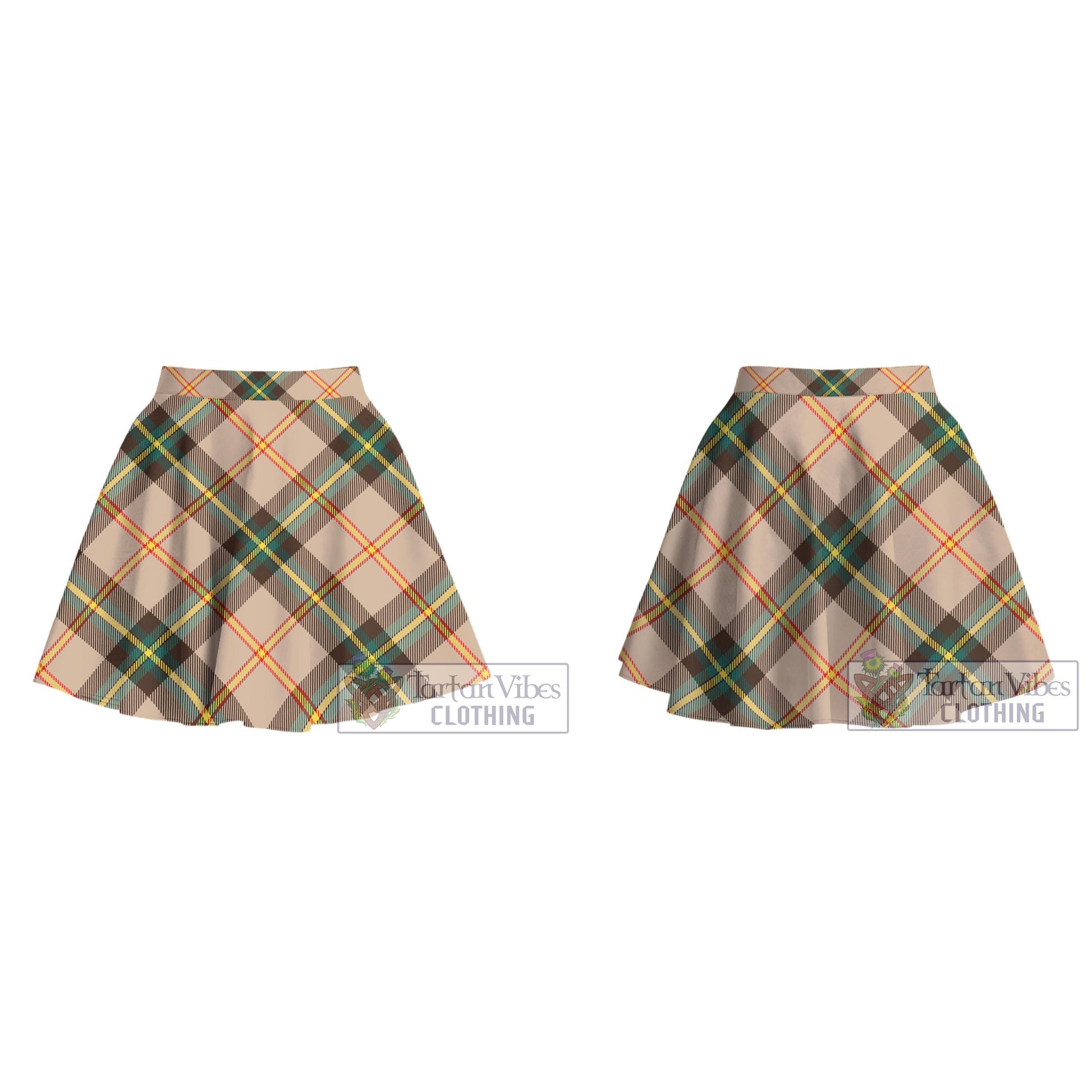 Tartan Vibes Clothing Saskatchewan Province Canada Tartan Women's Plated Mini Skirt