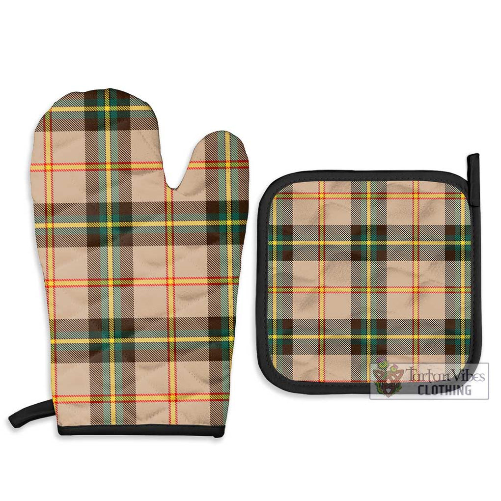 Saskatchewan Province Canada Tartan Combo Oven Mitt & Pot-Holder Combo 1 Oven Mitt & 2 Pot-Holder Black - Tartan Vibes Clothing