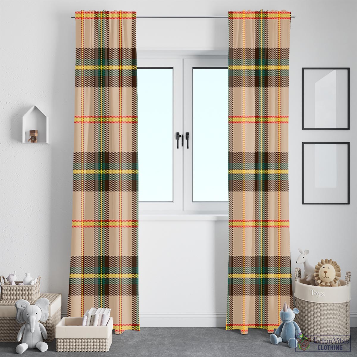 Saskatchewan Province Canada Tartan Window Curtain