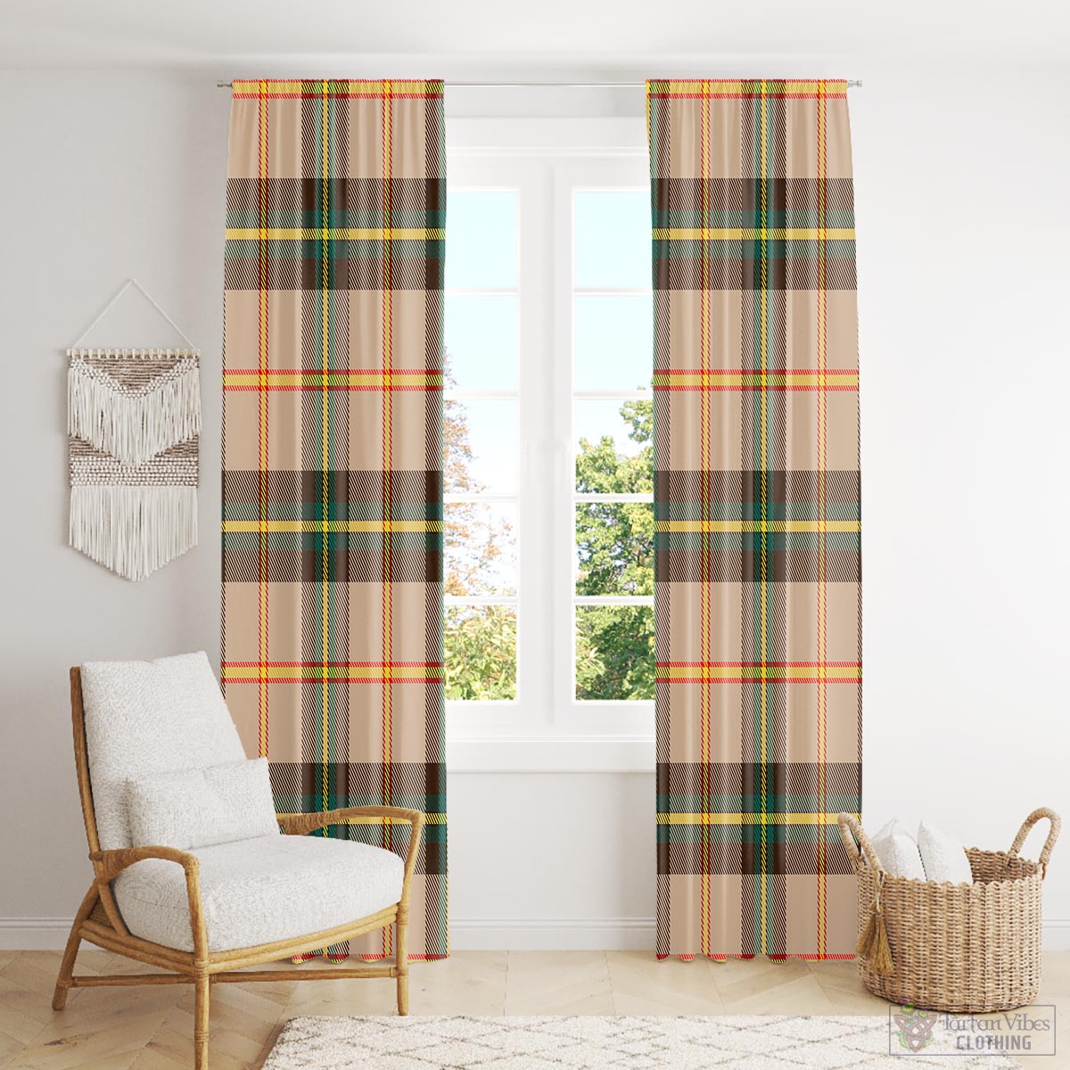 Saskatchewan Province Canada Tartan Window Curtain