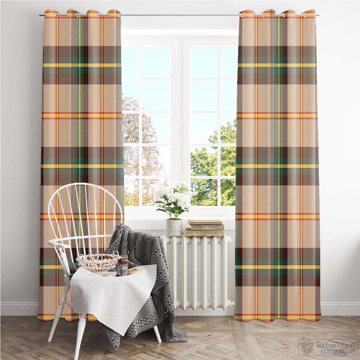 Saskatchewan Province Canada Tartan Window Curtain