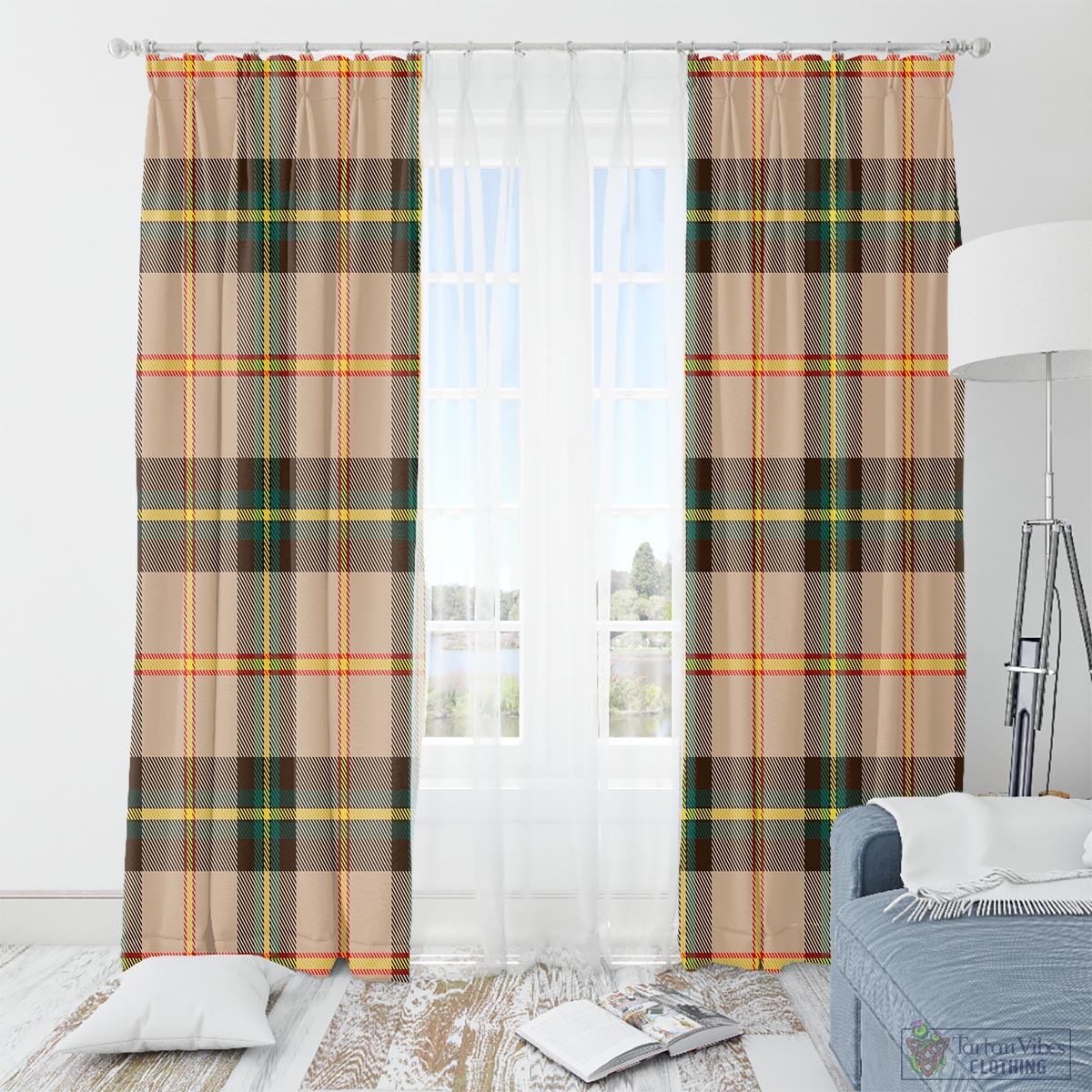 Saskatchewan Province Canada Tartan Window Curtain