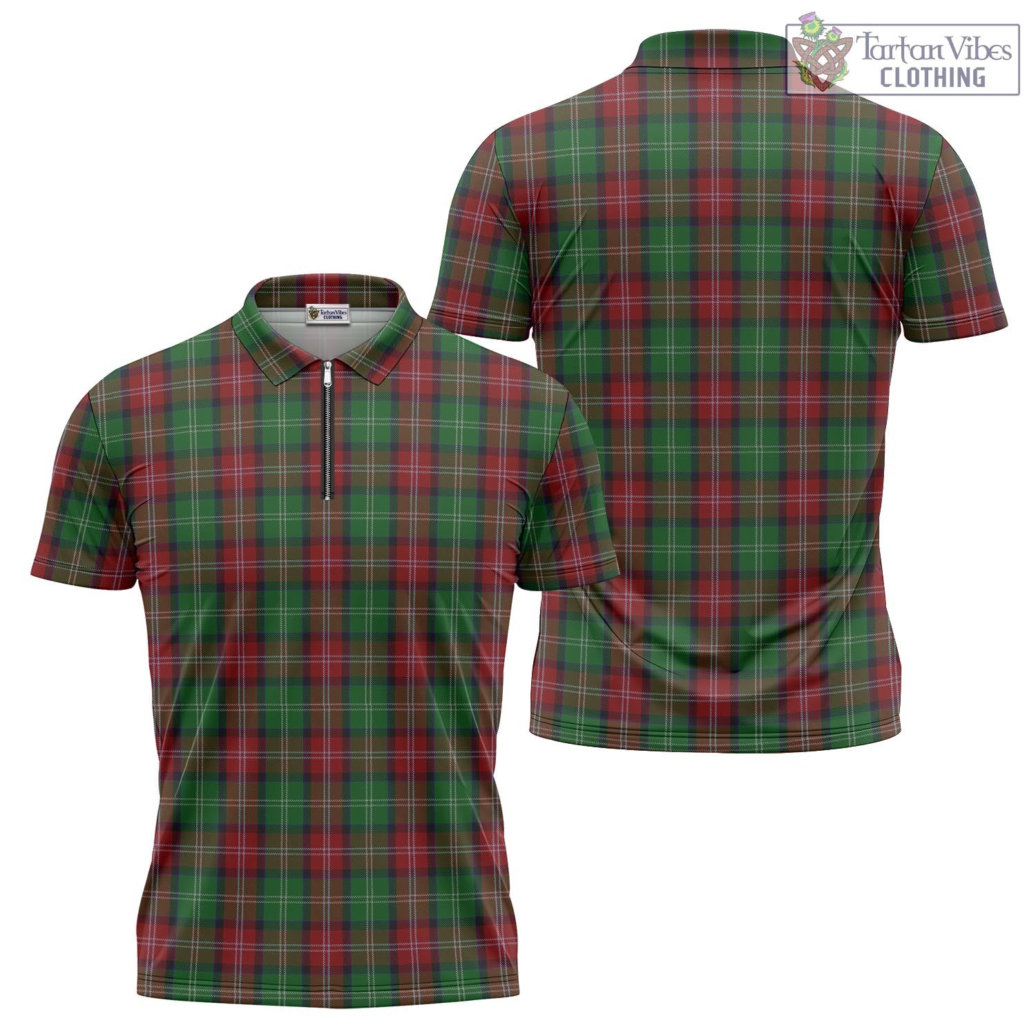 Tartan Vibes Clothing Sawyer Tartan Zipper Polo Shirt