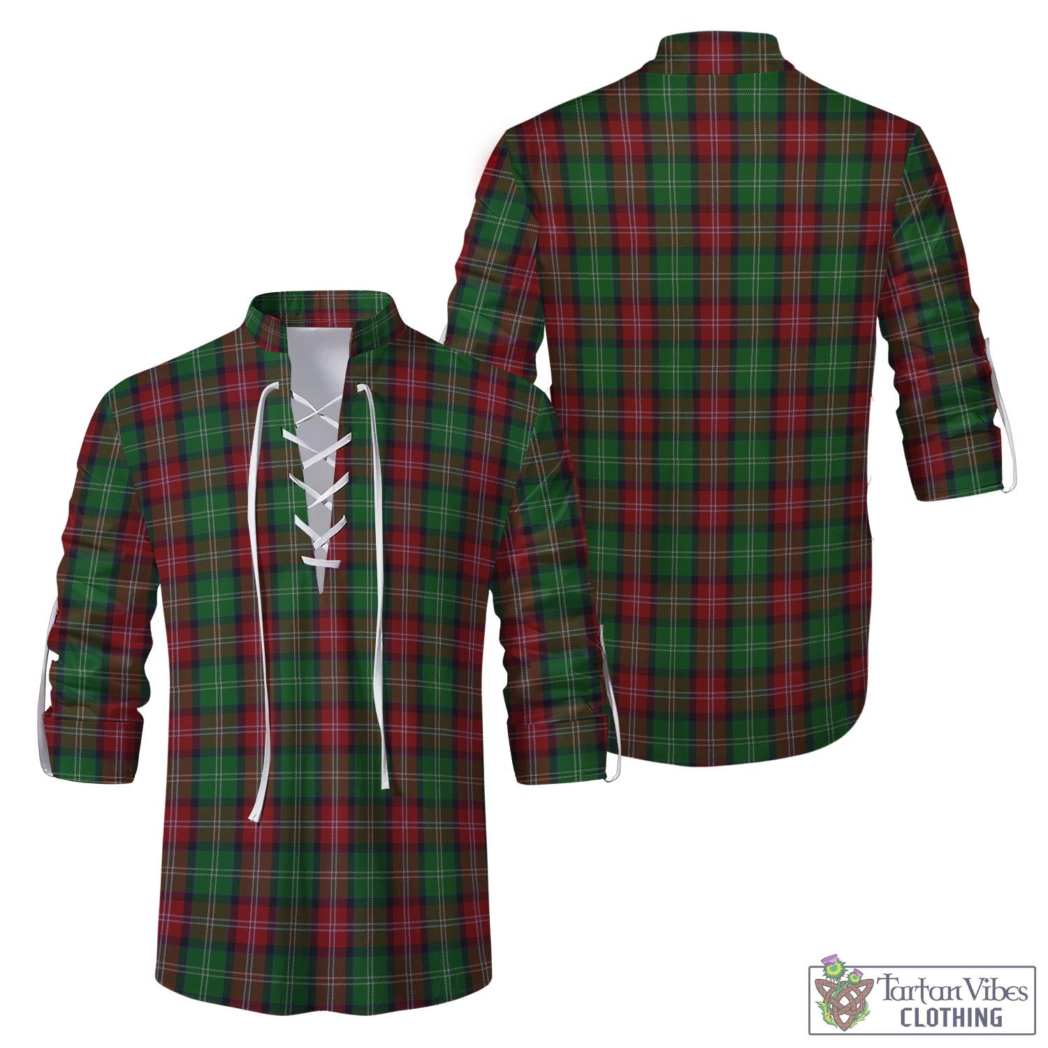 Tartan Vibes Clothing Sawyer Tartan Men's Scottish Traditional Jacobite Ghillie Kilt Shirt