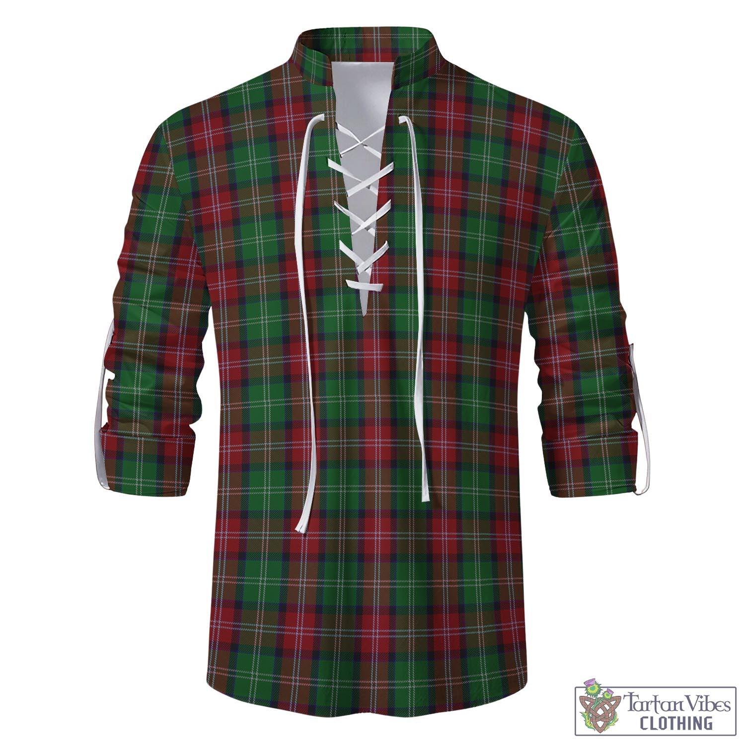 Tartan Vibes Clothing Sawyer Tartan Men's Scottish Traditional Jacobite Ghillie Kilt Shirt