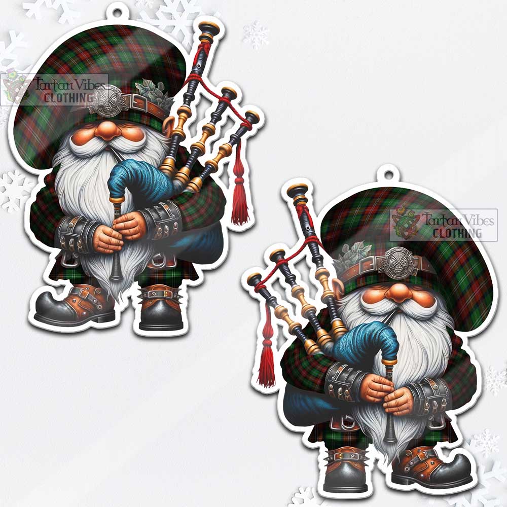 Tartan Vibes Clothing Sawyer Tartan Badpiper Gnome Christmas Ornament