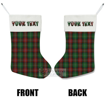 Sawyer Tartan Christmas Stocking with Personalized Text