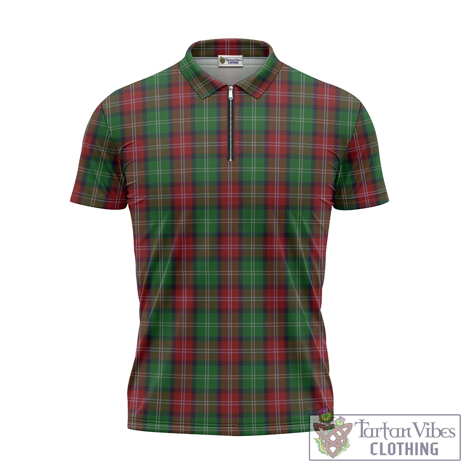 Tartan Vibes Clothing Sawyer Tartan Zipper Polo Shirt