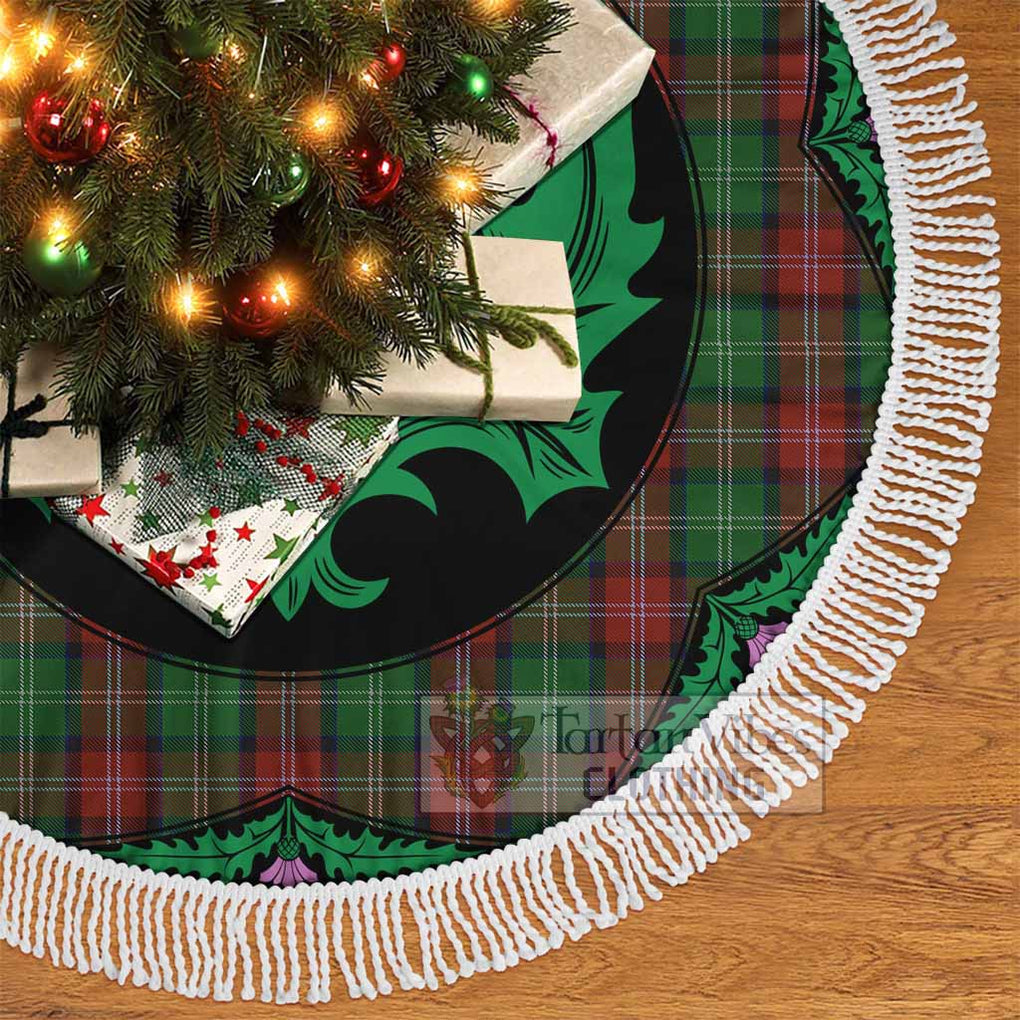 Tartan Vibes Clothing Sawyer Tartan Christmas Tree Skirt Scottish Thistle Style