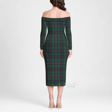 Scotland National Tartan Off Shoulder Lady Dress - Tartan Vibes Clothing