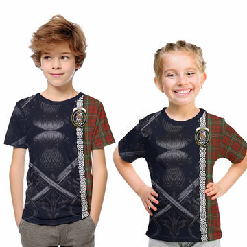 Scott Tartan Kid T-Shirt with Family Crest Cross Sword Thistle Celtic Vibes Youth XL Size14 - Tartan Vibes Clothing