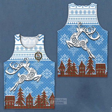 Scott Clan Christmas Men's Tank Top Celtic Reindeer Style Men - Tartan Vibes Clothing
