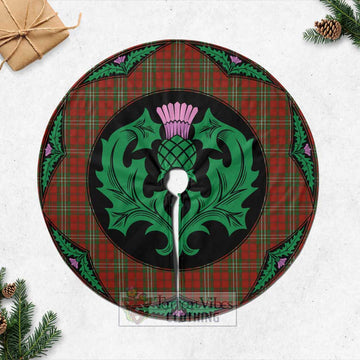 Scott Tartan Christmas Tree Skirt Scottish Thistle Style