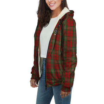 Scott Tartan Sherpa Hoodie with Family Crest Unisex - Tartan Vibes Clothing