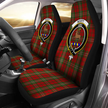 Scott Tartan Car Seat Cover with Family Crest One Size - Tartan Vibes Clothing