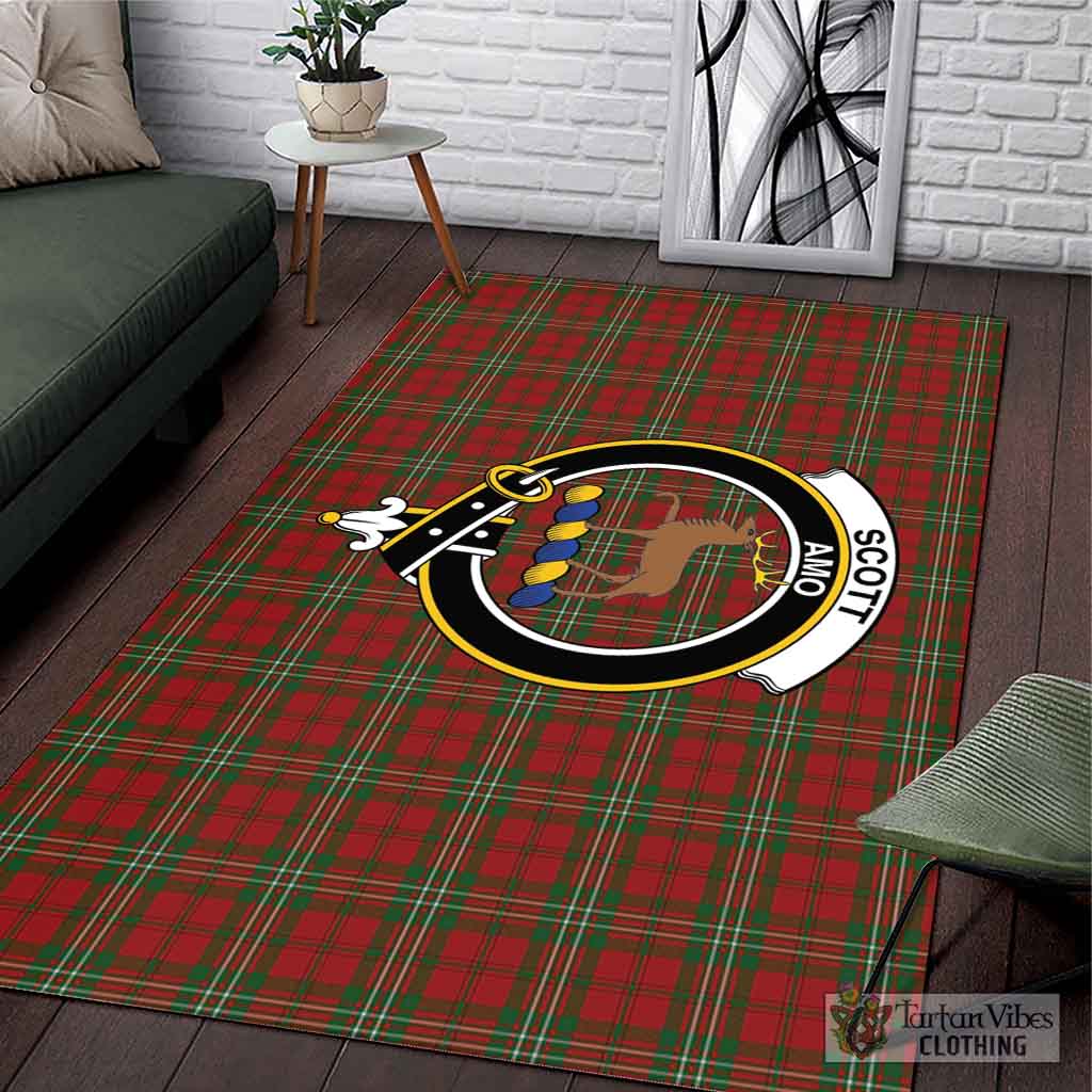 Scott Tartan Area Rug with Family Crest L 59*86 inch (150x220 cm) - Tartan Vibes Clothing