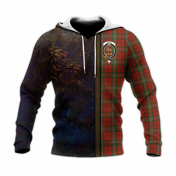 Scott Tartan Family Crest Knitted Hoodie Alba Gu Brath Be Brave Lion Ancient Style Unisex Knitted Pullover Hoodie - Tartan Vibes Clothing