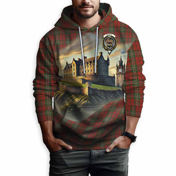 Scott Tartan Family Crest Hoodie with Scottish Ancient Castle Style Pullover Hoodie - Tartan Vibes Clothing