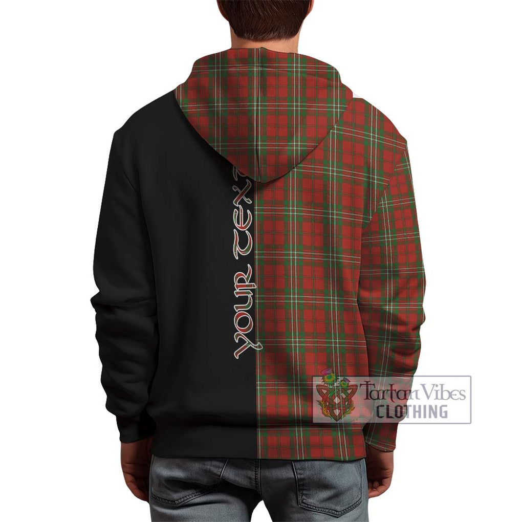 Scott Tartan Hoodie with Family Crest and Half Of Me Style - Tartanvibesclothing Shop