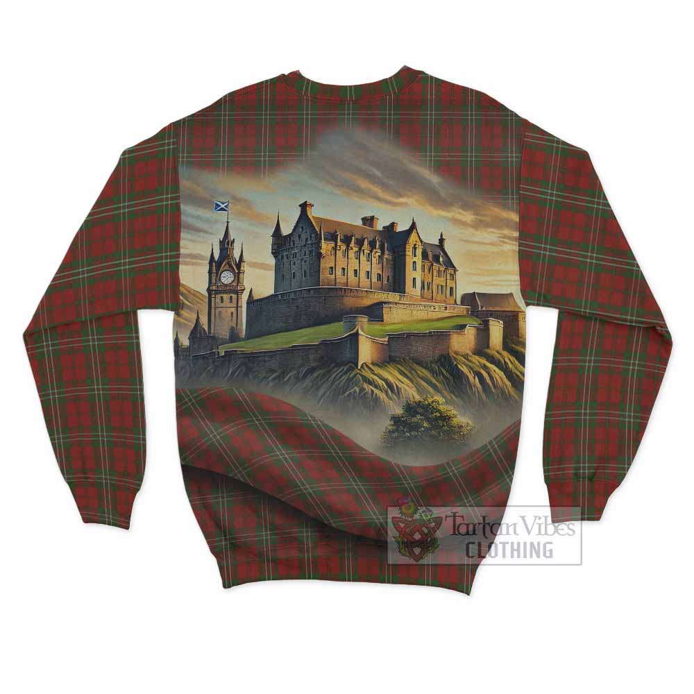 Scott Tartan Family Crest Sweatshirt with Scottish Ancient Castle Style - Tartan Vibes Clothing