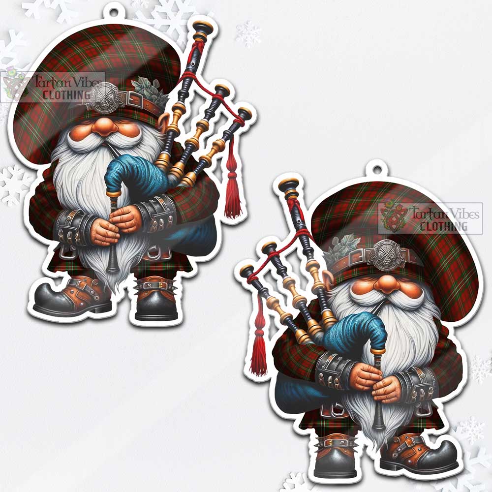 Scott Tartan Bagpiper Gnome Christmas Ornament - Tartan Vibes Clothing