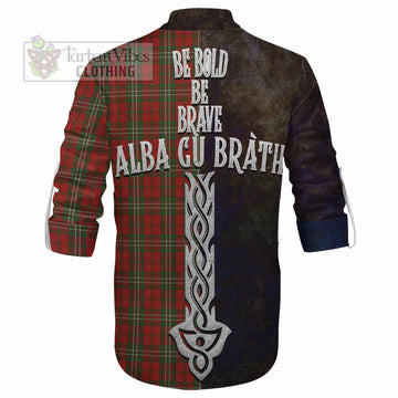Scott Tartan Family Crest Ghillie Kilt Shirt Alba Gu Brath Be Brave Lion Ancient Style - Tartan Vibes Clothing
