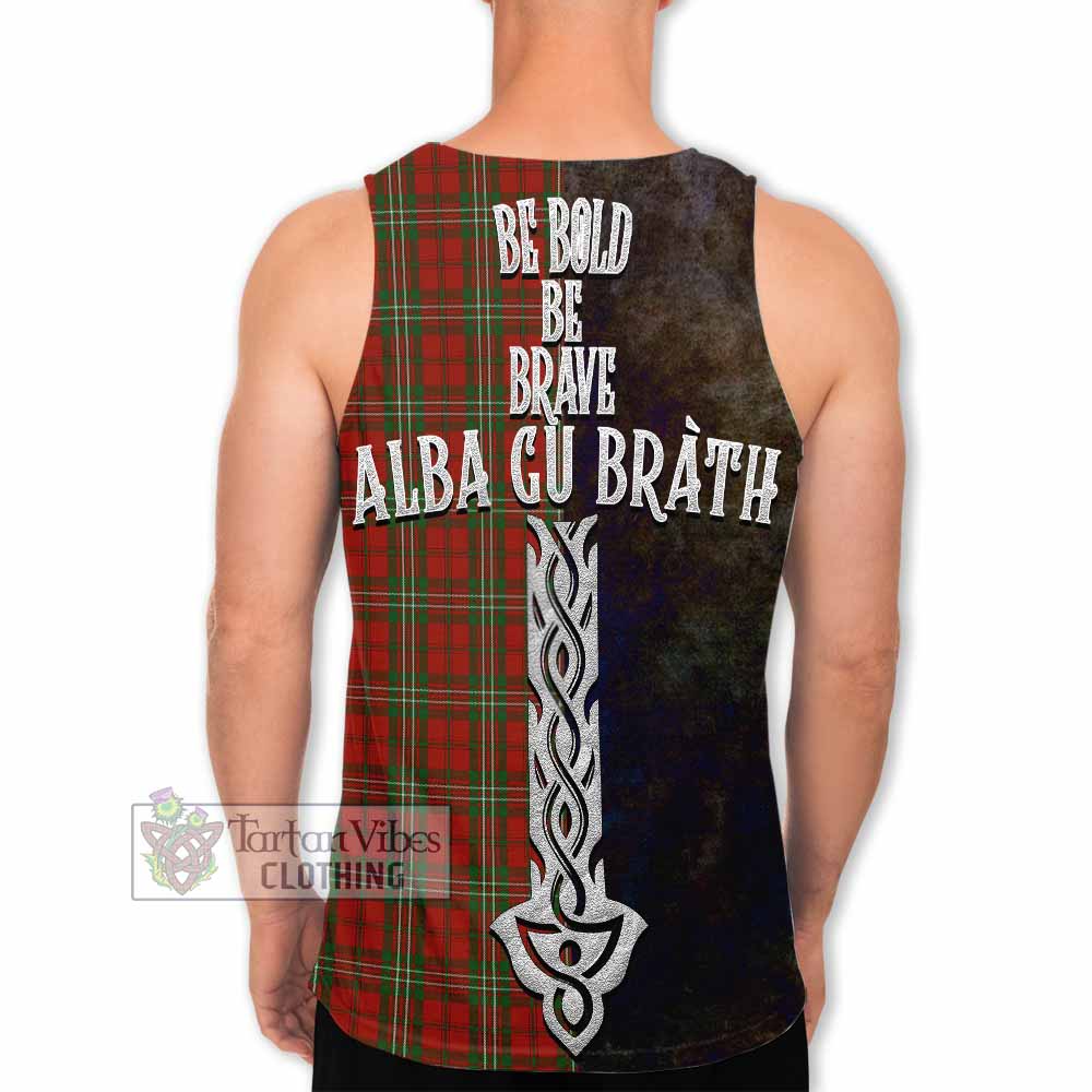 Scott Tartan Family Crest Men's Tank Top Alba Gu Brath Be Brave Lion Ancient Style - Tartan Vibes Clothing