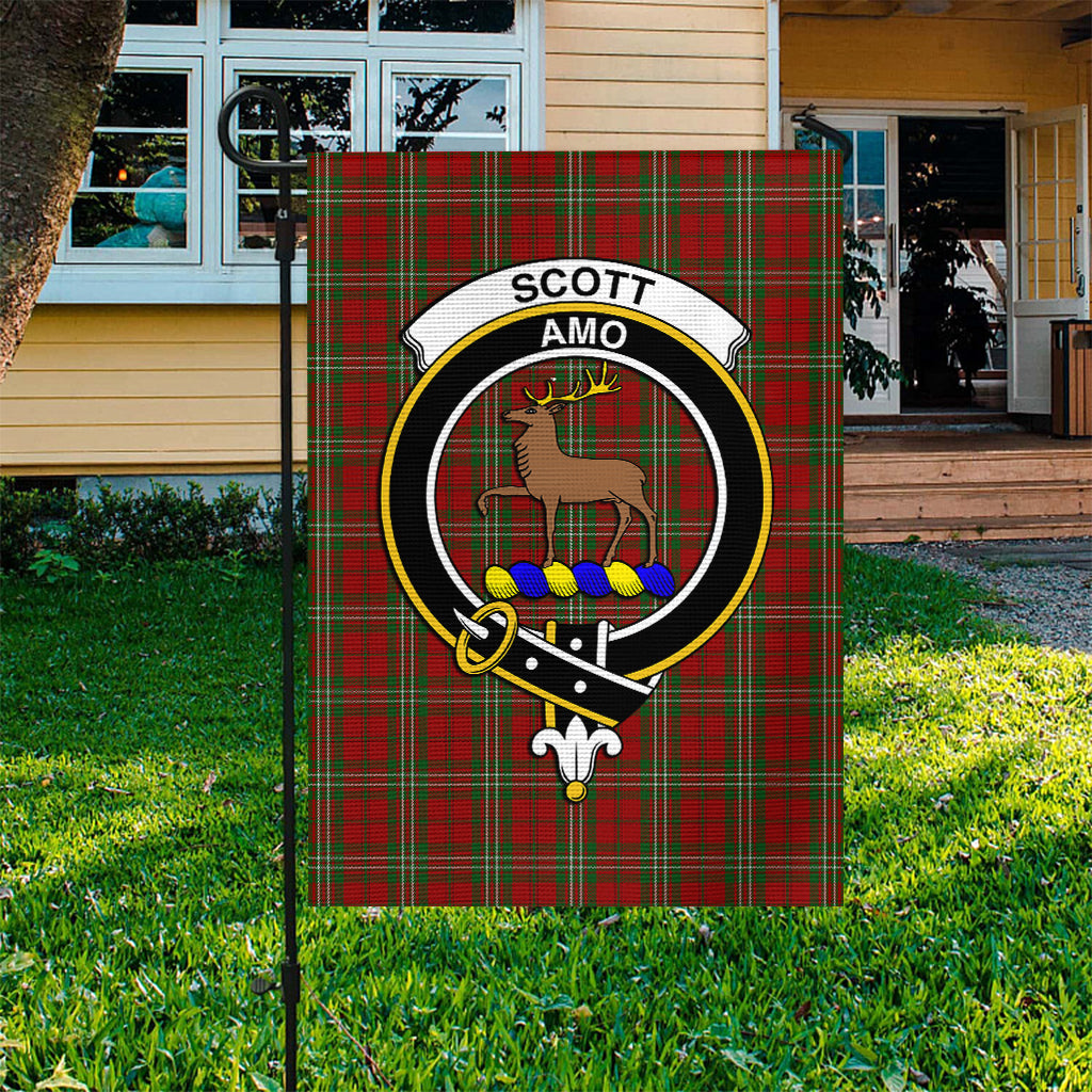 scott-tartan-flag-with-family-crest