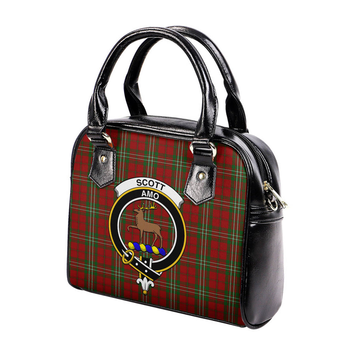 Scott Tartan Shoulder Handbags with Family Crest - Tartan Vibes Clothing