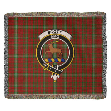 Scott Tartan Woven Blanket with Family Crest