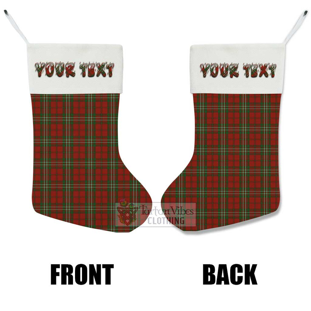 Tartan Vibes Clothing Scott Tartan Christmas Stocking with Personalized Text