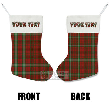 Scott Tartan Christmas Stocking with Personalized Text