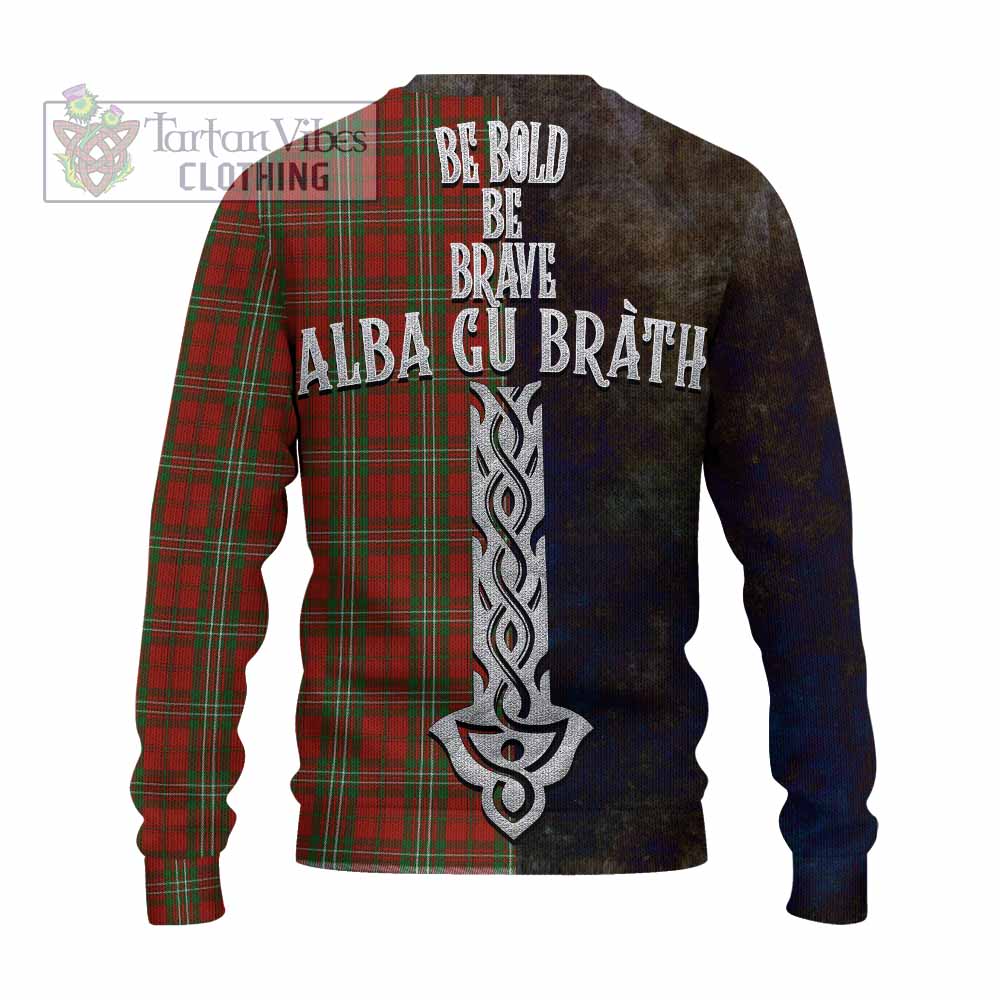 Scott Tartan Family Crest Knitted Sweater Alba Gu Brath Be Brave Lion Ancient Style - Tartan Vibes Clothing
